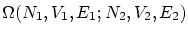 $ \Omega(N_1, V_1, E_1; N_2, V_2, E_2)$