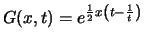 $ G(x,t) = e^{\frac{1}{2}x \left( t - \frac{1}{t} \right)}$